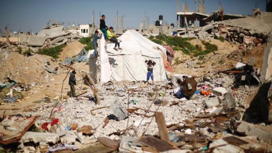 Cuộc chiến kéo dài 50 ngày tại Gaza hồi mùa hè 2014 đã khiến nơi đây thành đống đổ nát.