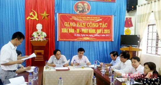 Toàn cảnh hội nghị giao ban.