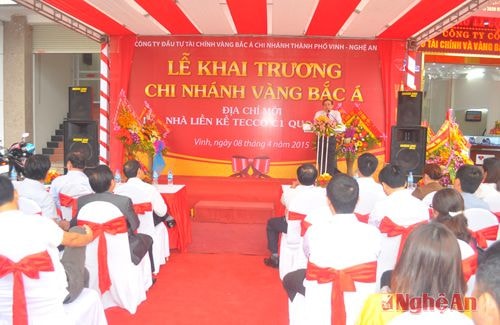  Lễ khai trương Chi nhánh vàng Bắc Á tại TP Vinh.