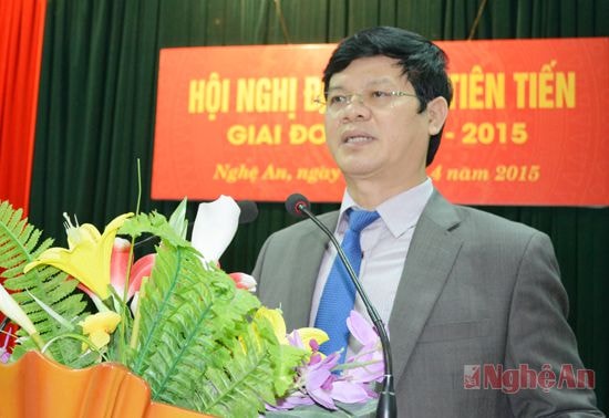Đồng chí Lê Xuân Đại phát biểu tại hội nghị.