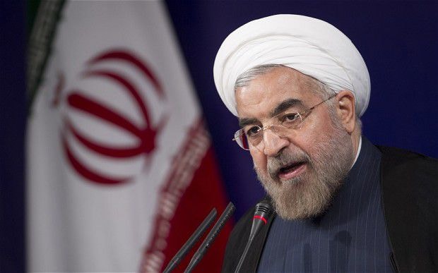 Tổng thống Iran Hassan Rouhani cho biết Iran sẽ không ký kết thỏa thuận trừ khi các lệnh trừng phạt được dỡ bỏ ngay khi thỏa thuận được thực thi. Ảnh: telegraph.co.uk