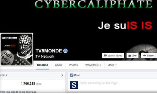 Tuy nhiên, gây chấn động nhất vẫn là việc IS hack thành công vào đài truyền hình TV5Monde của Pháp, gây tê liệt toàn bộ 11 kênh truyền hình hôm thứ 4 (8/4) vừa qua. Nguồn: AP 