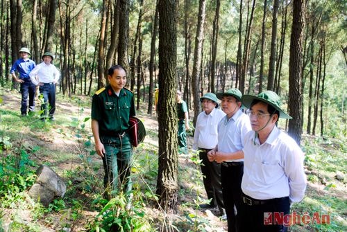 Đồng chí Hoàng Viết Đường-Phó chủ tịch UBND tỉnh đi kiểm tra công tác PCCCR tại xã Nam Giang-Nam Đàn 