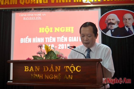 Đồng chí Lương Thanh Hải, Tỉnh ủy viên, trưởng Ban Dân tộc phát biểu