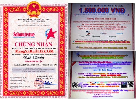 Ảnh chụp lại từ website:  tuanlocvang2015.vn.
