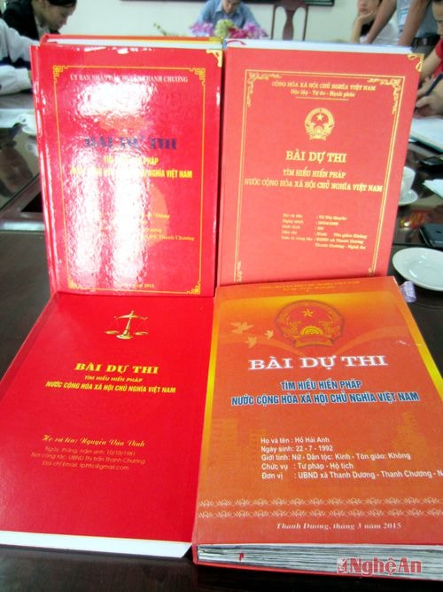 Bài thi của các cơ quan đơn vị gửi về tham dự