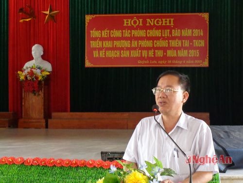 Đồng chí Đặng Ngọc Bình - phó chủ tịch UBND huyện kết luận hội nghị