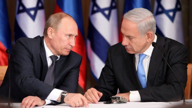 Tổng thống Nga Vladimir Putin và Thủ tướng Israel Benjamin Netanyahu.