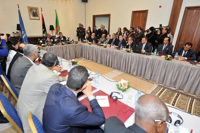 Đại diện các bên của Libya tại vòng đàm phán thứ hai ở Algiers. Nguồn: THX/TTXVN