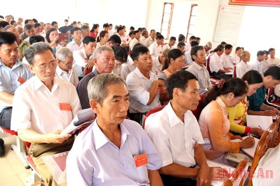 Các đại biểu về tham dự đại hội