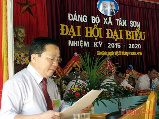 Báo cáo nhiệm kỳ 2010 - 2015 của Đảng bộ xã Tân Sơn.