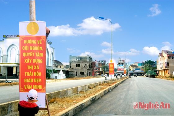 Quang cảnh phường Long Sơn (TX. Thái Hòa).