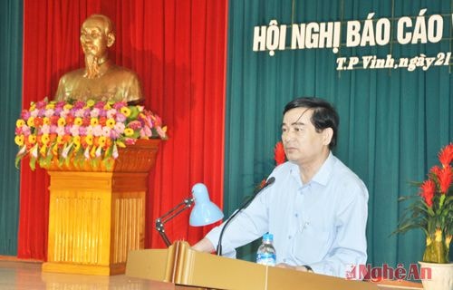 Đồng chí Bùi Đình Sâm- Phó Ban Tuyên giáo khai mạc hội nghị