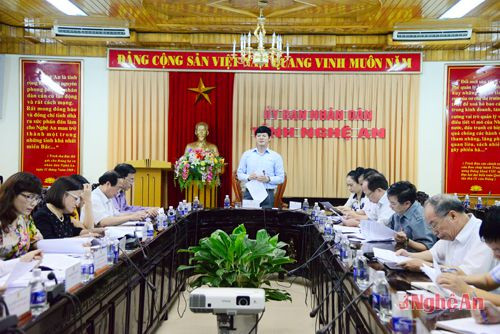Đồng chí Lê Xuân Đại - Phó Chủ tịch Thường trực UBND tỉnh chủ trì phiên họp