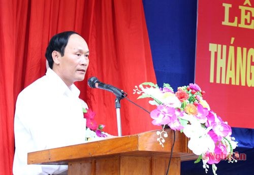 Đồng chí Nguyễn Tử Phương – UVBCH Tổng LĐLĐ Việt Nam, Phó Chủ tịch LĐLĐ tỉnh phát biểu chỉ đạo