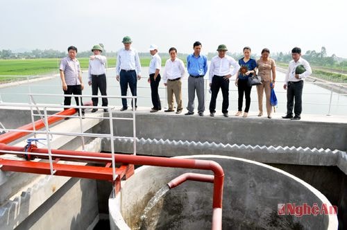 Kiểm tra công tác vận hành Nhà máy nước sạch xã Diễn Yên - Diễn Châu.