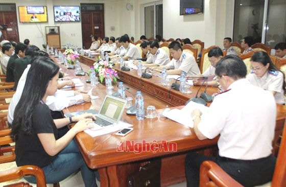 Toàn cảnh hội nghị giao ban trực tuyến do Bộ Tư pháp tổ chức