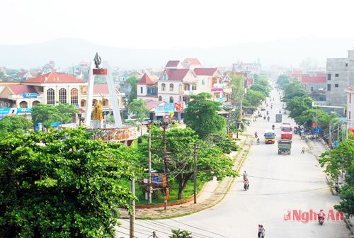 Một góc Thị trấn Đô Lương. Ảnh: Trần hải