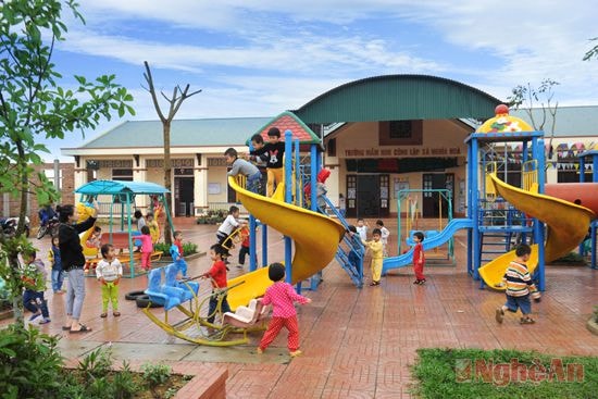 Trường Mầm non Nghĩa Hòa (TX. Thái Hòa). Ảnh: S.M