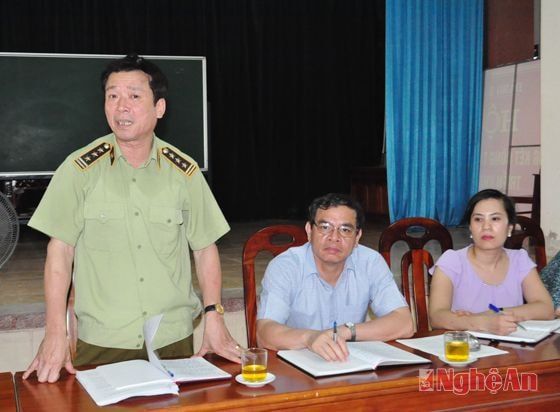 Phó Giám đốc Sở Công Thương Trần Đăng Ninh báo cáo 