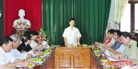 DĐồng chí Nguyễn Xuân Sơn kết luận tại cuộc làm việc