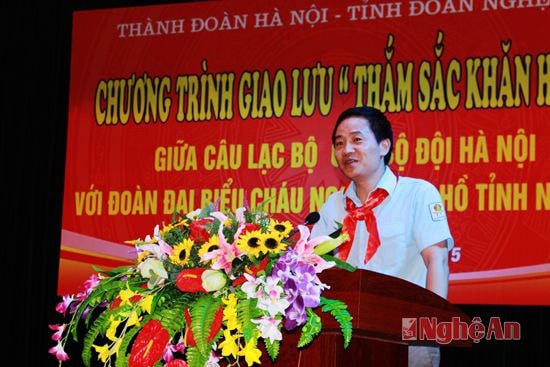 Anh Trần Anh Tuấn - UV BCH TW Đoàn - Phó Bí thư Thành Đoàn Hà Nội - phát biểu khai mạc đêm giao lưu