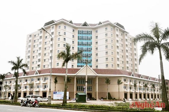 Khu chung cư cao tầng trên Đại lộ Lê Nin - TP Vinh.   Ảnh: hoàng vĩnh