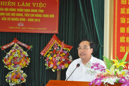 Đồng chí Vi Lưu Bình - Phó Giám đốc Sở Nông nghiệp chủ trì kết luận buổi thẩm định