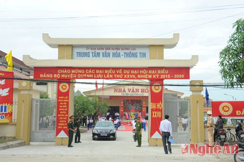 Trung tâm văn hóa huyện Quỳnh Lưu nơi diễn ra Đại hội