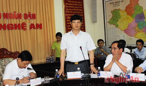 Đồng chí Lê Xuân Đại phát biểu chỉ đạo tạo hội nghị giao ban.