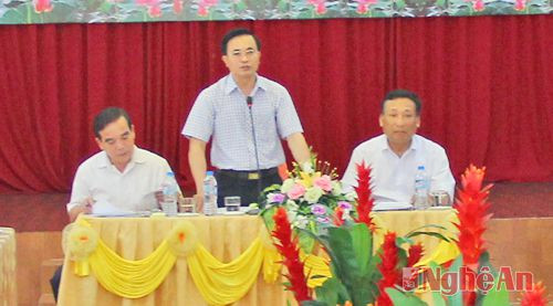 Đồng chí Lê Ngọc Hoa phát biểu chỉ đạo buổi họp.