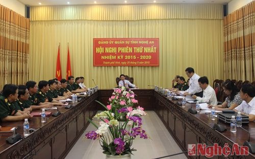 Đảng ủy Quân sự tỉnh Nghệ An họp phiên thứ nhất, nhiệm kỳ 2015 - 2020