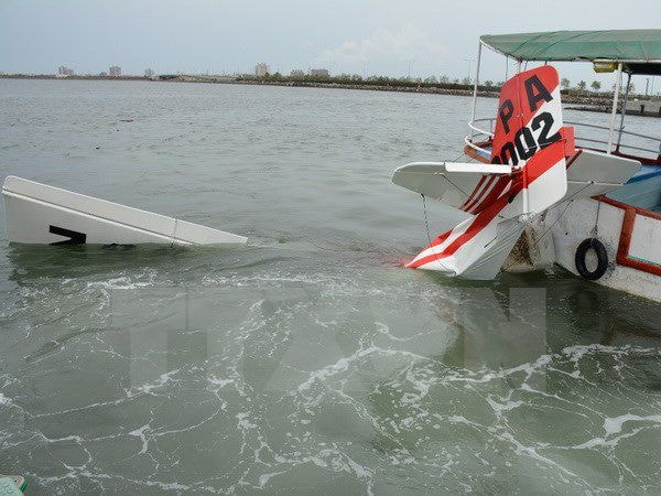   Hiện trường vụ rơi máy bay. (Nguồn: THX/TTXVN)