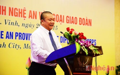 Ông Lê Phước Vũ - Chủ tịch HĐQT Tập đoàn Hoa Sen hoan nghênh những nỗ lực cải thiện mạnh mẽ môi trường đầu tư của Nghệ An