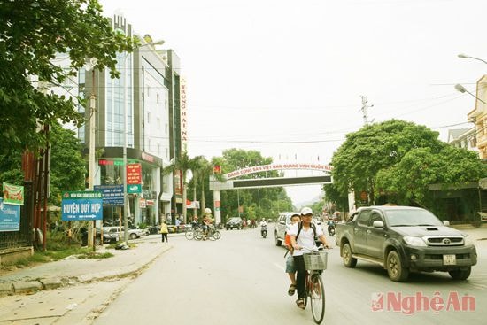 Một góc Thị trấn Quỳ Hợp.