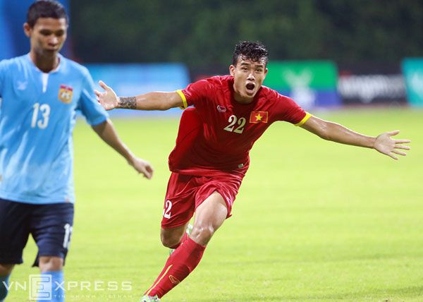 Thanh Hiền ghi bàn thắng duy nhất giúp Việt Nam giành chiến thắng chung cuộc (ảnh VNE)