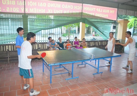 Sinh hoạt Câu lạc bộ thể thao Hội Người cao tuổi  phường Trường Thi (TP. Vinh).