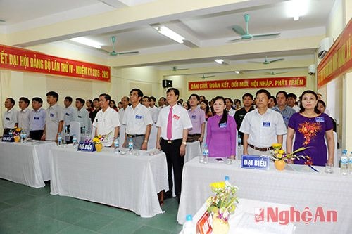 Các đại biểu tiến hành nghi thức chào cờ