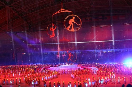 Phần trình diễn trong lễ khai mạc SEA Games 28. Ảnh: internet