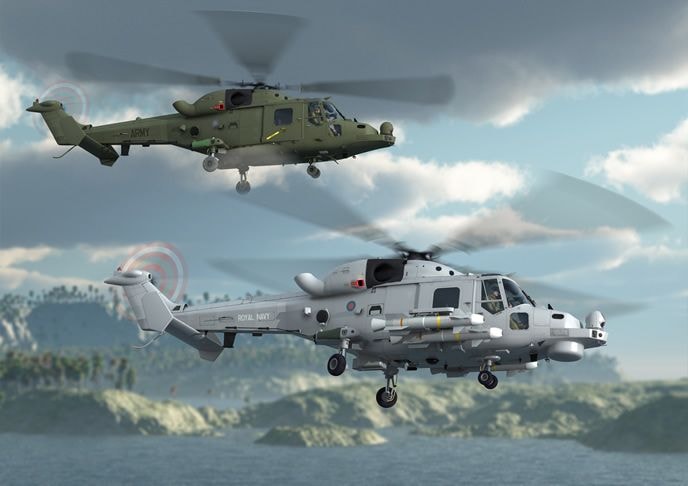 Theo giới thiệu từ hãng AgustaWestland, AW159 Lynx Wildcat là loại trực thăng chuyên chống ngầm, có thể đạt vận tốc 296 km/giờ, tầm bay 777 km (có thể bay liên tục 2 giờ 40 phút). AW159 chở được 7 người, cũng như nhiều loại hàng hóa. Nó có thể làm nhiệm vụ cứu hộ hay tham gia tác chiến chống tàu chiến.