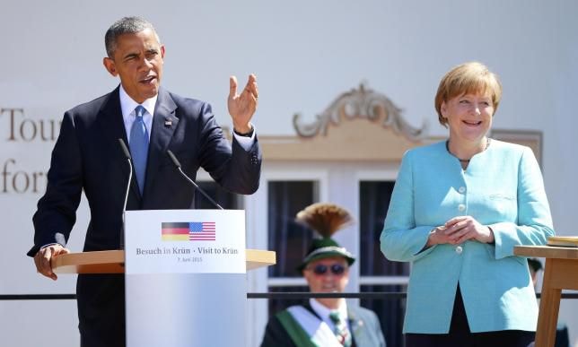 Thủ tướng Đức Angela Merkel và Tổng thống Mỹ Barack Obama phát biểu tại Kruen, miền Nam nước Đức hôm 7/6. 30K Xem Quét và tải xuống Tin dịch 9-6.docx 13K Xem dưới dạng HTML Quét và tải xuống