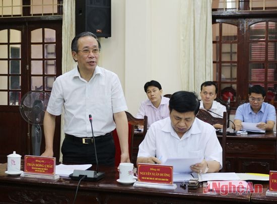 Đồng chí Trần Hồng Châu mong muốn Hưng Nguyên cần đưa các chỉ tiêu về những cực tăng trưởng kinh tế trọng điểm