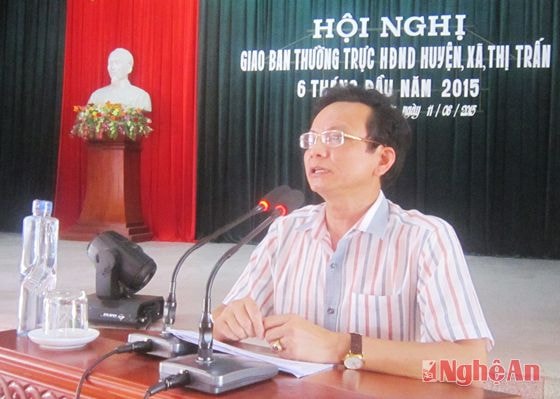 Đồng chí Hoàng Dạnh Lai phát biểu tại hội nghị