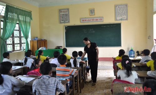 Tiết học tiếng Anh ở Trường Tiểu học Bắc Sơn.
