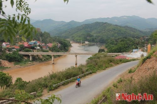 Khu vực Làng mỏ, nơi xảy ra dư chấn.