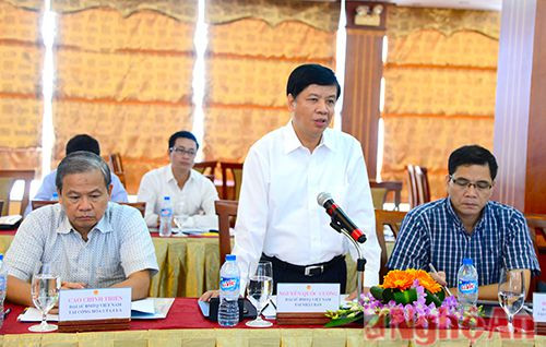 Đồng chí Nguyễn Quốc Cường - Thứ trưởng Bộ Ngoại giao, Đại sứ Việt Nam tại Nhật Bản đánh giá cao những thành quả mà Nghệ An đạt được trong công tác đối ngoại