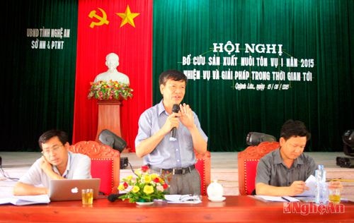 Ông Trần Hữu Tiến – Phó GĐ sở Nông nghiệp & PTNT phát biểu tổng kết hội nghị