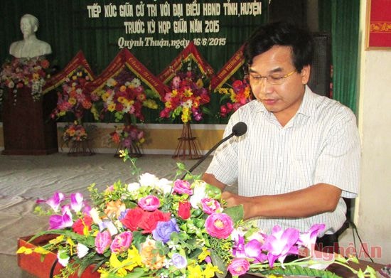 Ông Nguyễn Như Khôi phát biểu tại buổi tiếp xúc