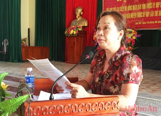 Bà Lê Thị Thanh Thủy giải trình một số thắc mắc mà cử tri quan tâm