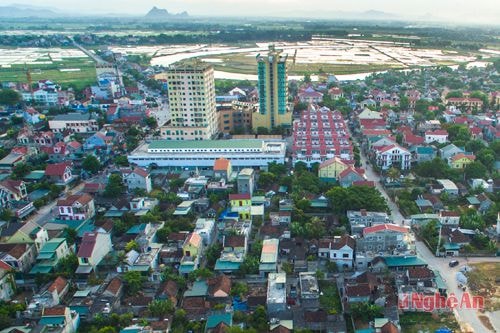 Quang cảnh Thị trấn Diễn Châu.Ảnh: Sỹ Minh
